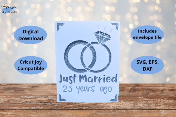 Download Just Married 25 Years Ago Card SVG - Svg Collection