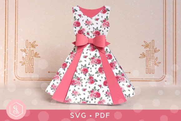 Download Dress Favour Box SVG + PDF Template - Svg Collection