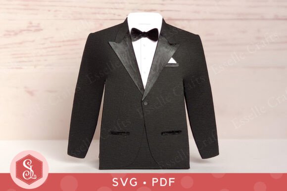 Download Tuxedo Favour Box SVG + PDF Templates - Svg Collection