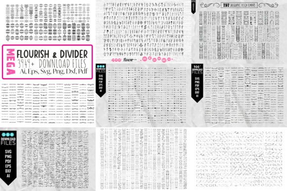 Download 3949+ Mega Flourish &amp; Divider SVG Bundle - Svg Collection