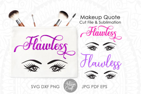Download Flawless SVG Cosmetic Bag Quotes - Svg Collection