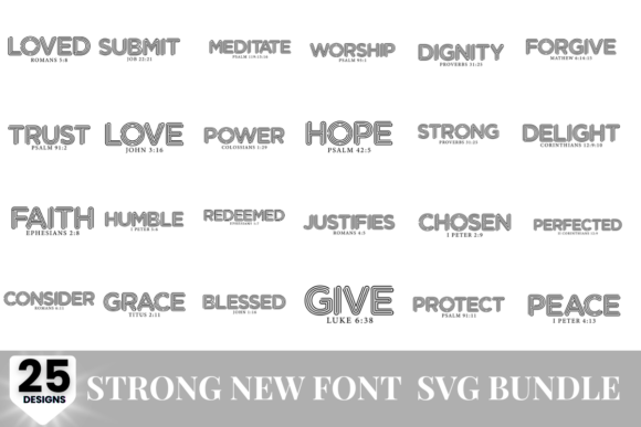Download Strong New Font SVG Bundle - Svg Collection