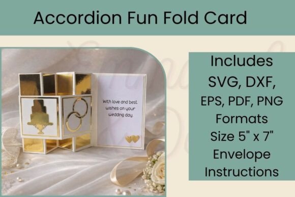 Download 5x7 Wedding Card Accordion SVG - Svg Collection